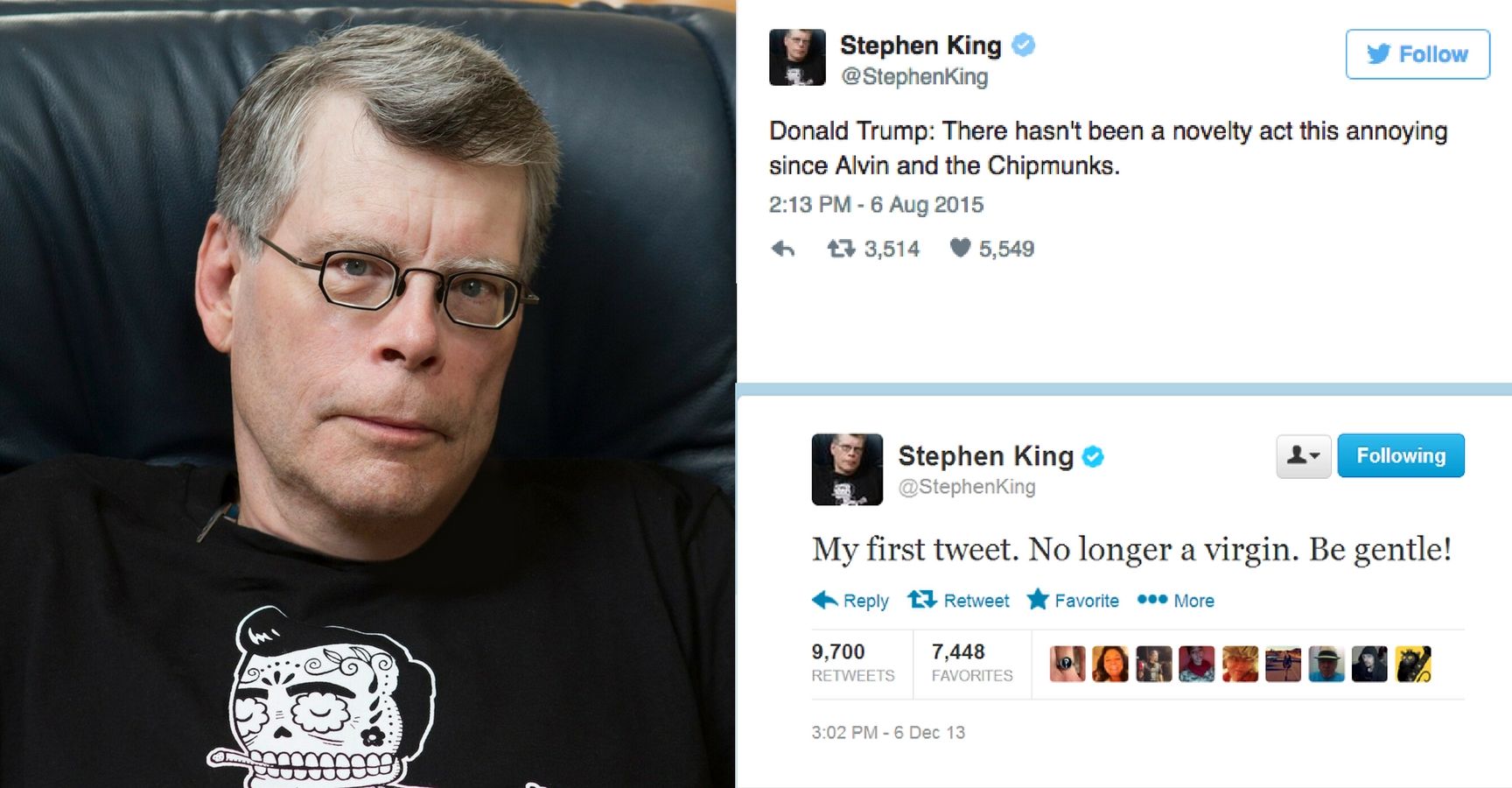 15 Hilarious Tweets That Prove That Stephen King Is The 'King' of Twitter