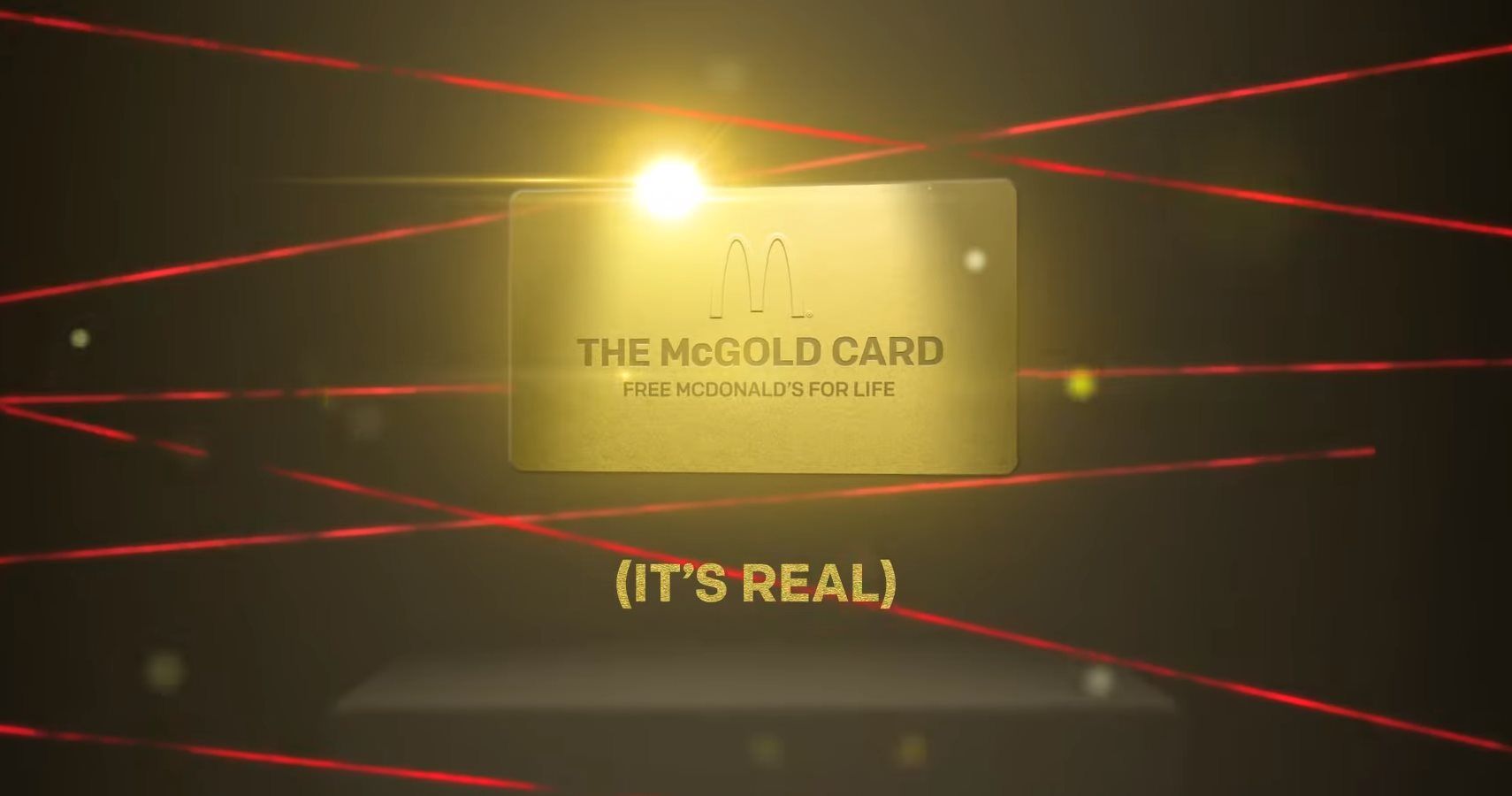 Mcdonald S Is Giving Away A Gold Card That Gives The Owner Free Food For Life