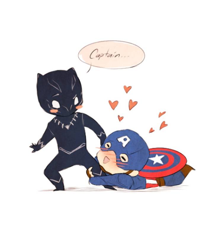 Black Panther and Captain America by koreanrage