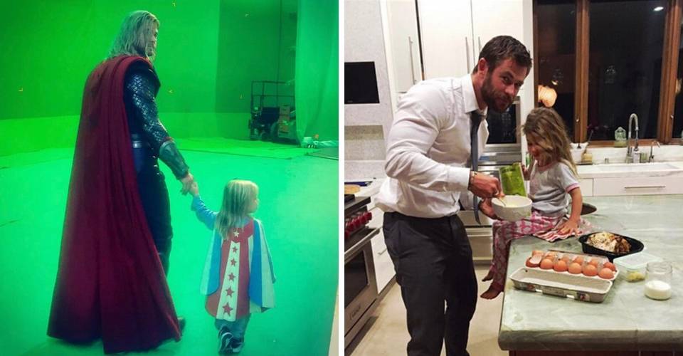 15 Photos Of Chris Hemsworth And His Kids Proving Thor Is Total Dad