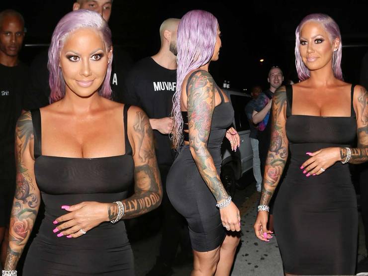 Amber Rose Cheveux longs violets