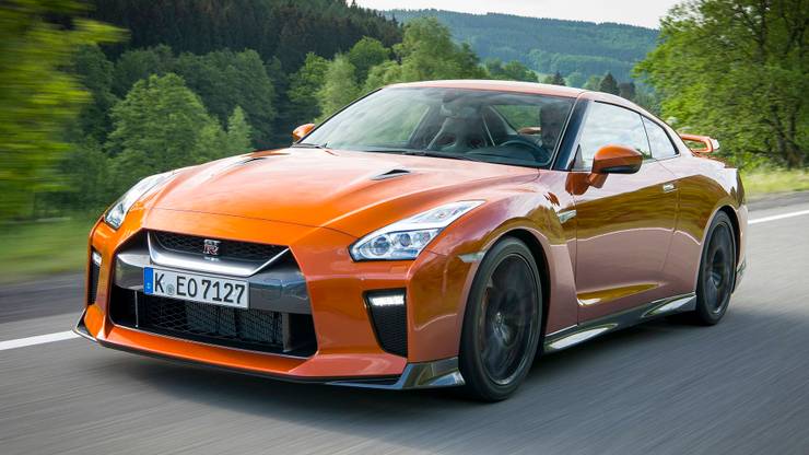 Orange Nissan GT-R