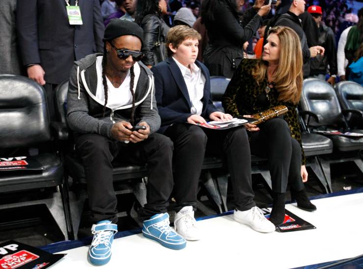 Christopher Schwarzenegger bei einem NBA All-Star Game