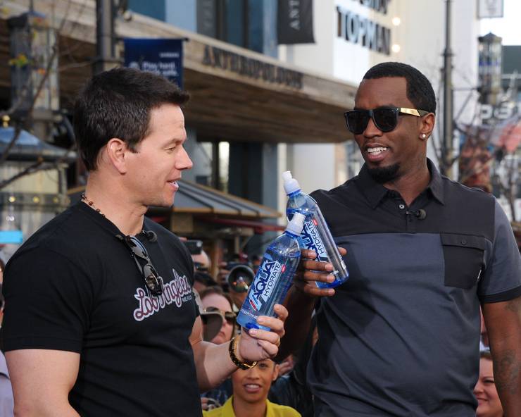 Jimmie Johnson, Mark Wahlberg, E Sean Combs On "Extra""Extra"