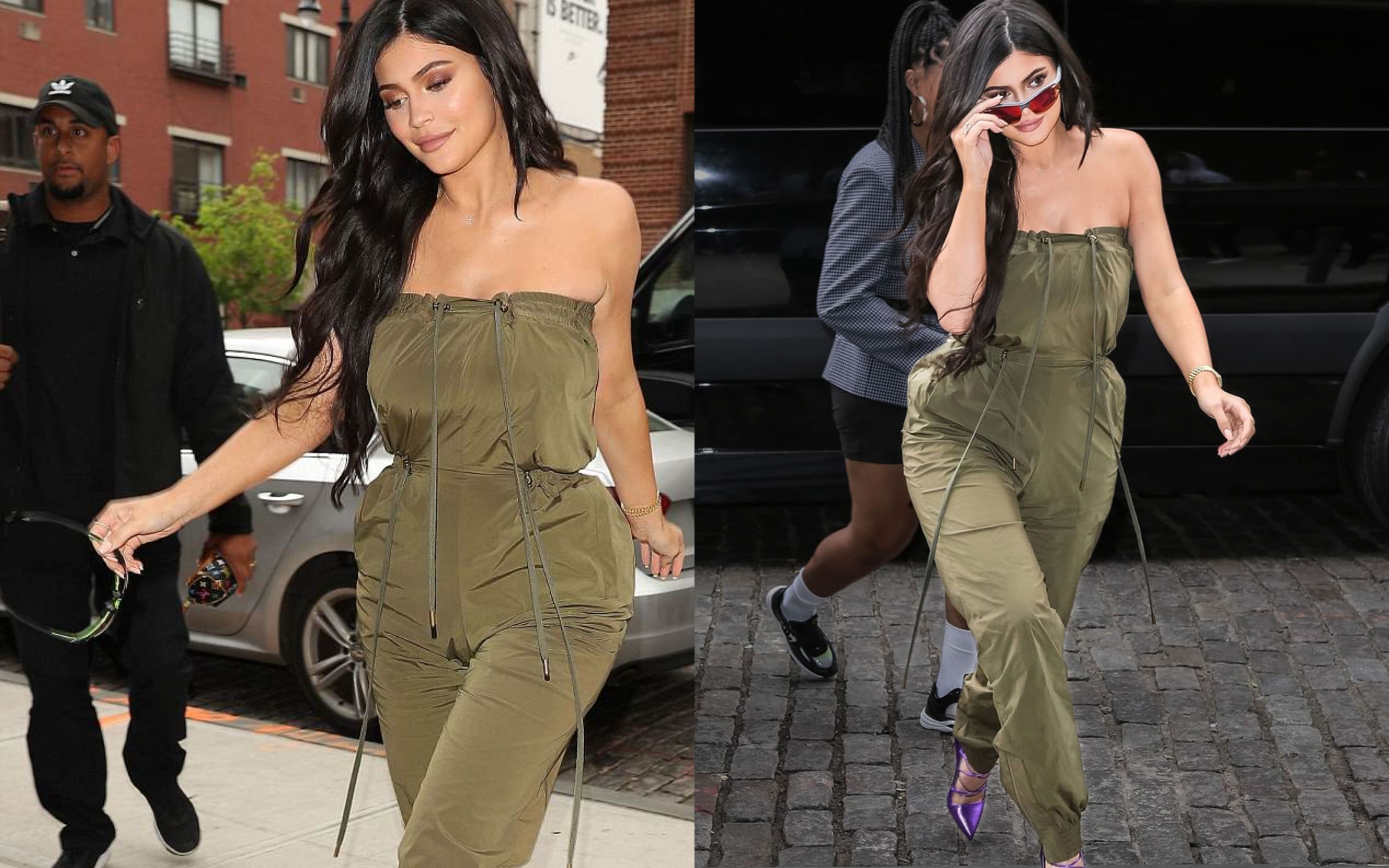 kylie jenner green jumpsuit