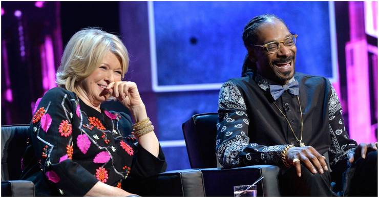 Martha Stewart og Snoop Dog laughing